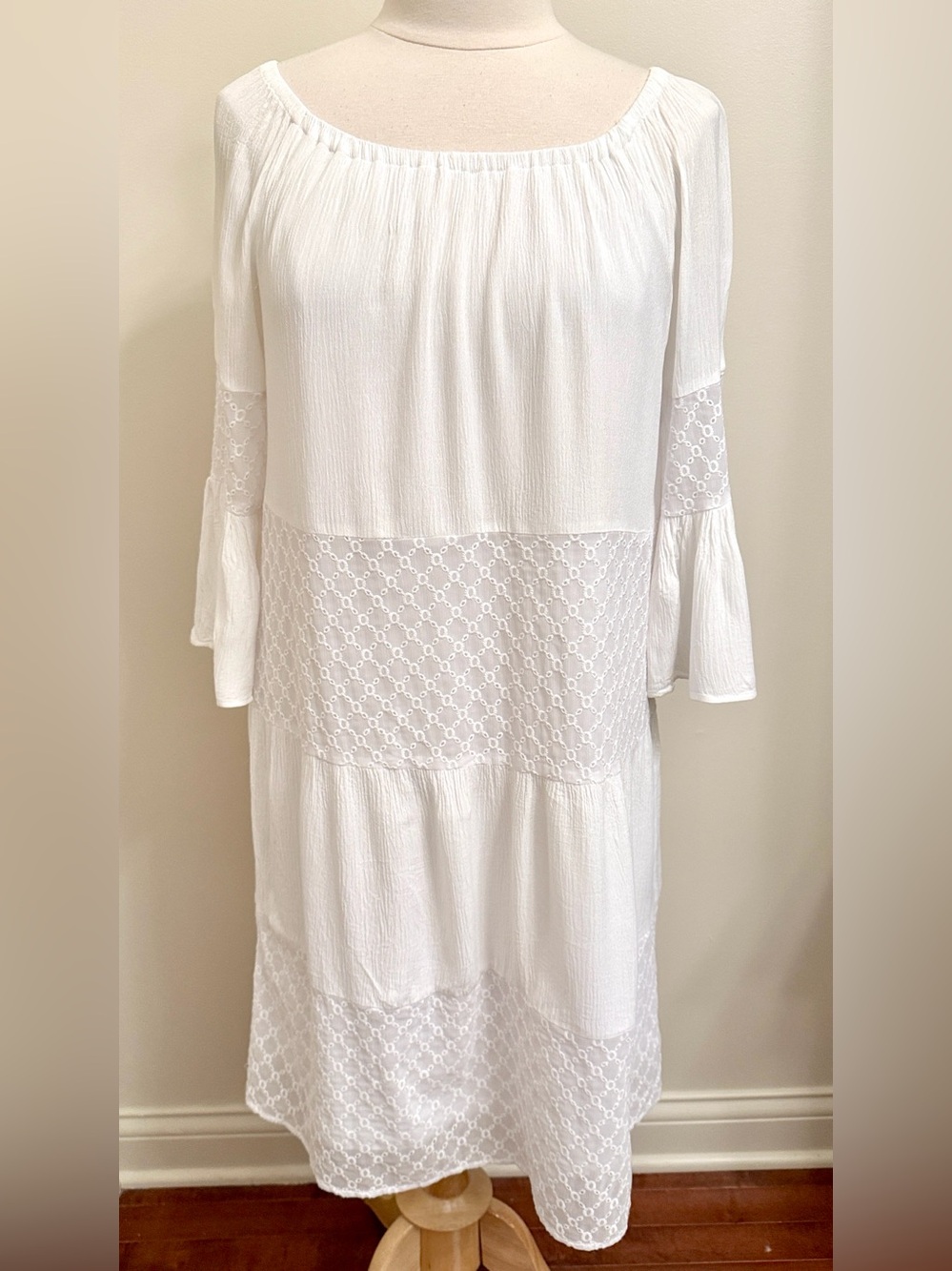 Cato White Lace Embroidery S Coastal Grandma Romantic Ethereal Cottagecore Dress